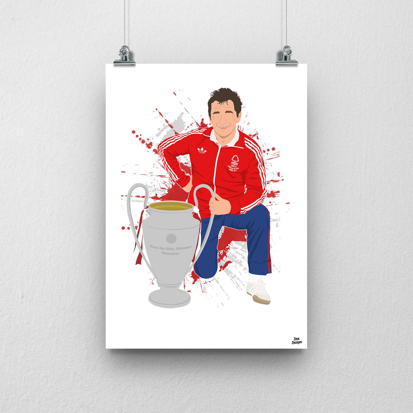 Brian Clough Nottingham Forest European Cup Print – Football Artwork