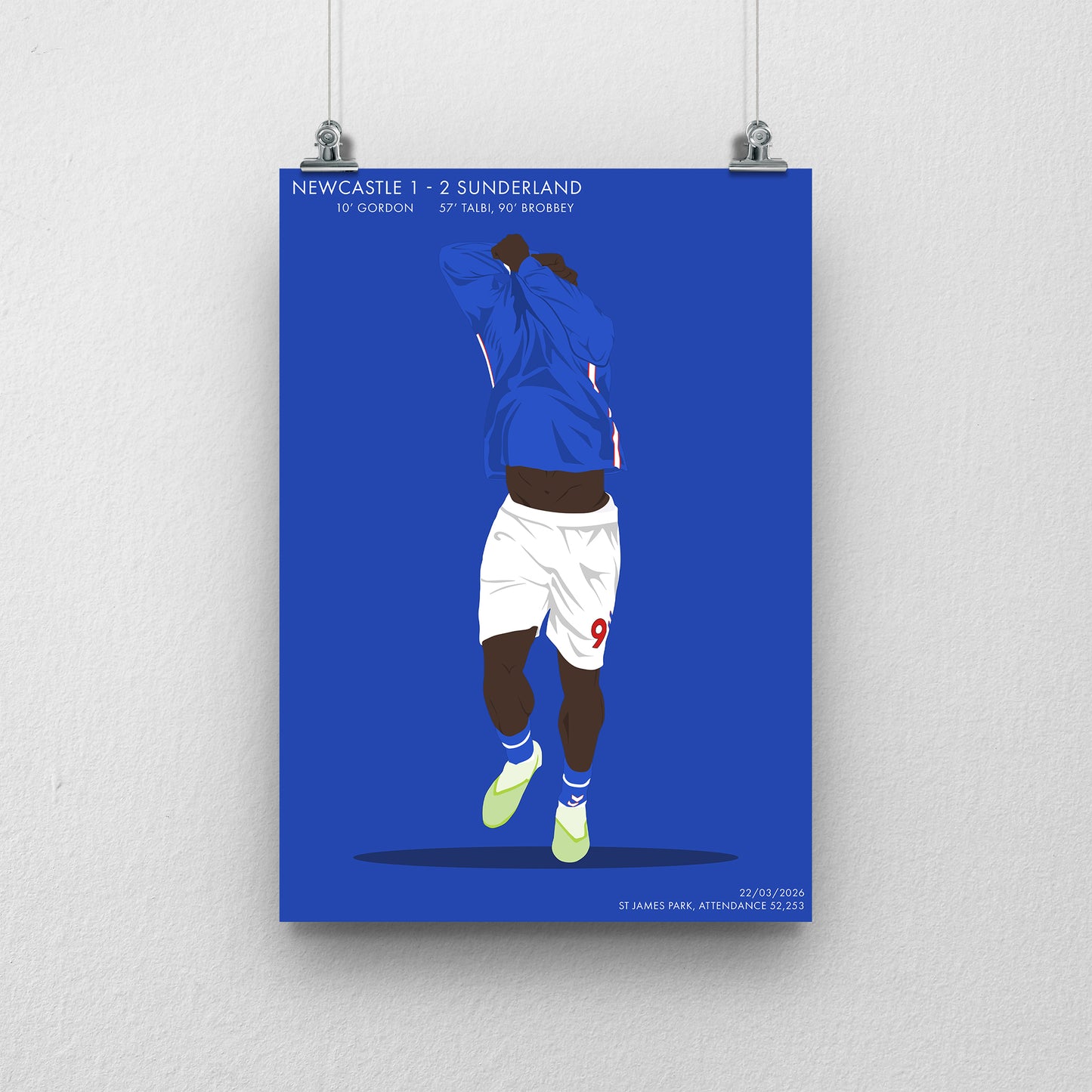 Brian Brobbey Print – Sunderland Wear-Tyne Derby Goal Artwork