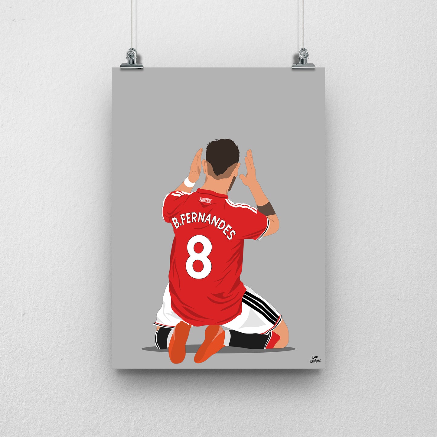 Bruno Fernandes Manchester United Print – Football Artwork