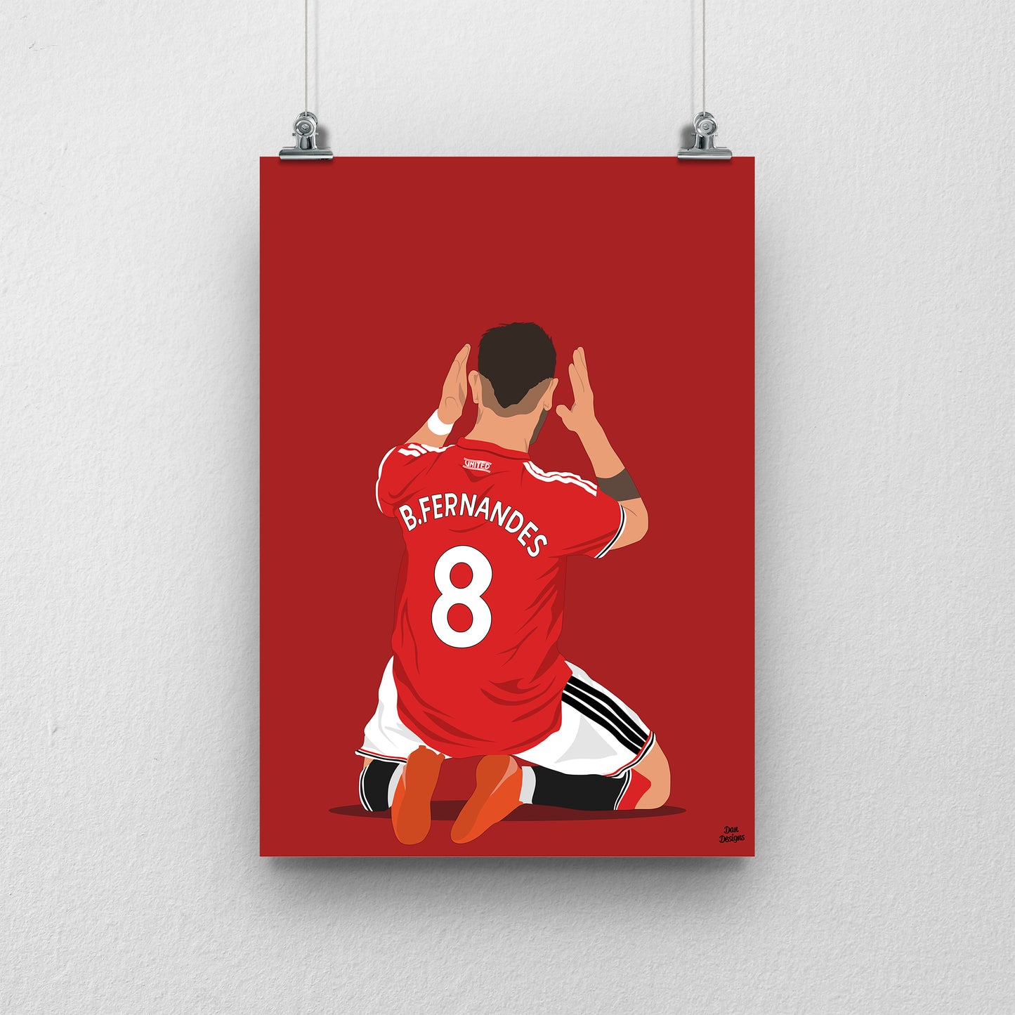 Bruno Fernandes Manchester United Print – Football Artwork