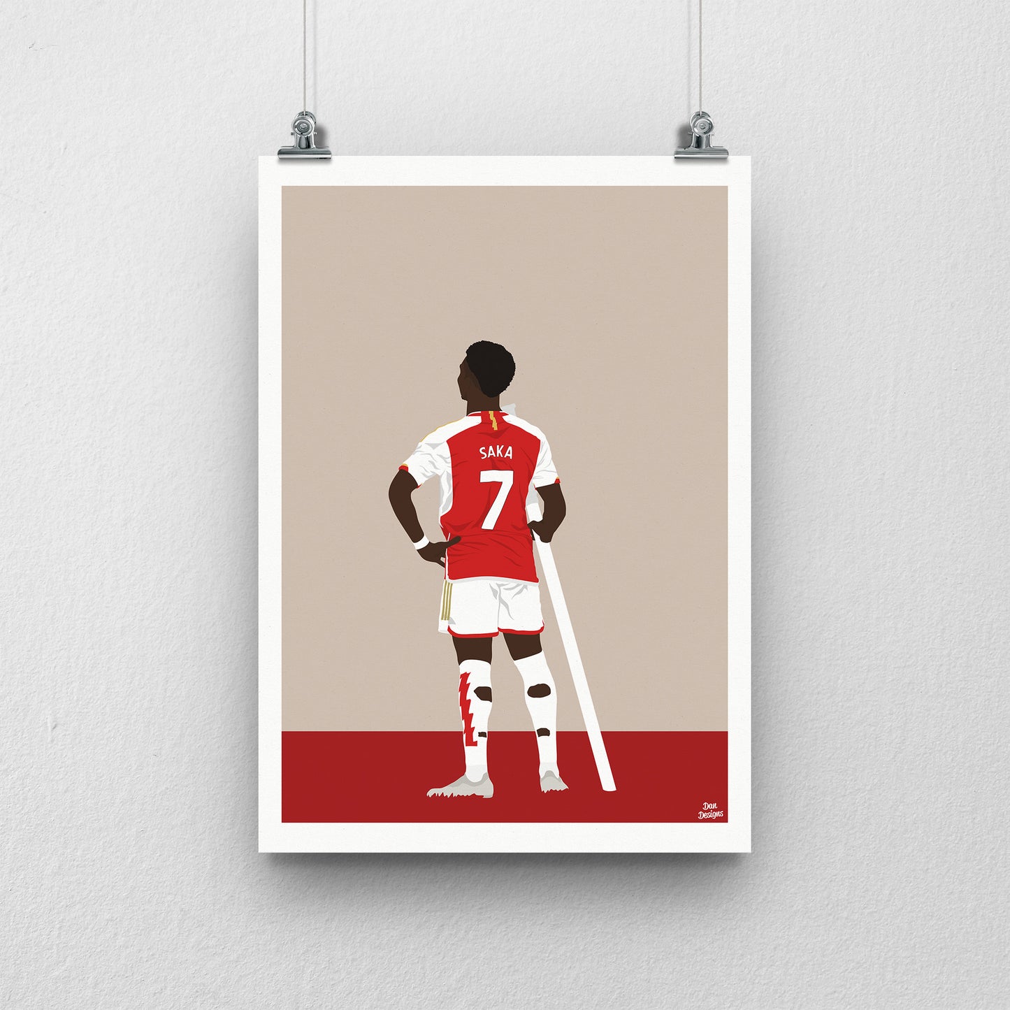 Bukayo Saka Print | Arsenal Football Art