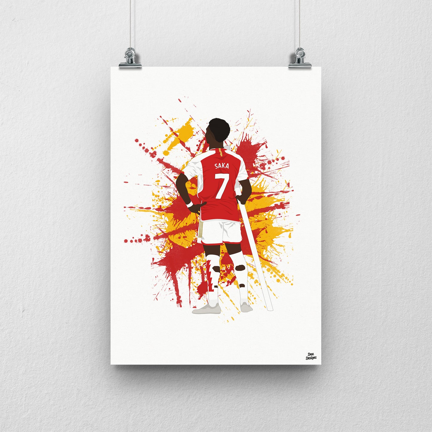 Bukayo Saka Print | Arsenal Football Art