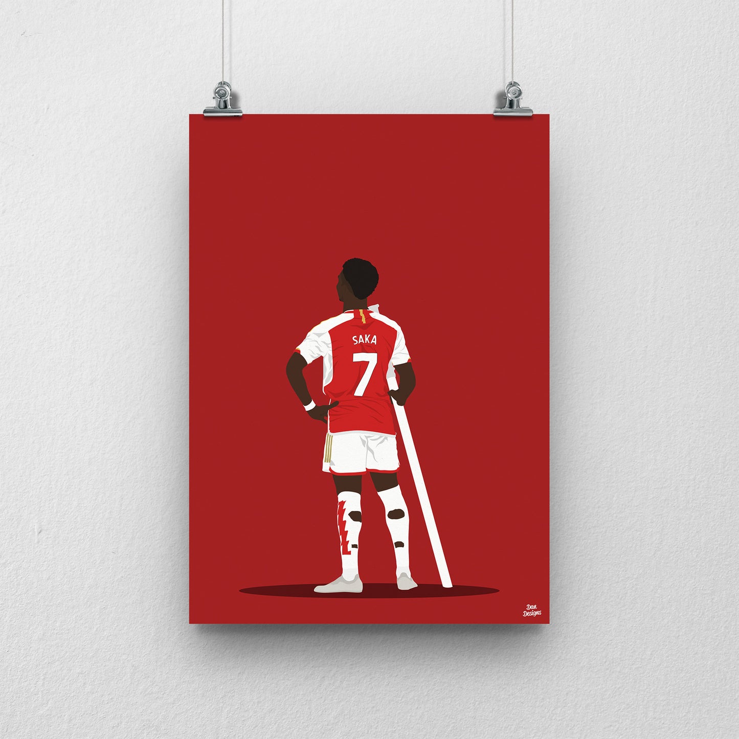 Bukayo Saka Print | Arsenal Football Art
