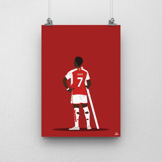 Bukayo Saka Print | Arsenal Football Art