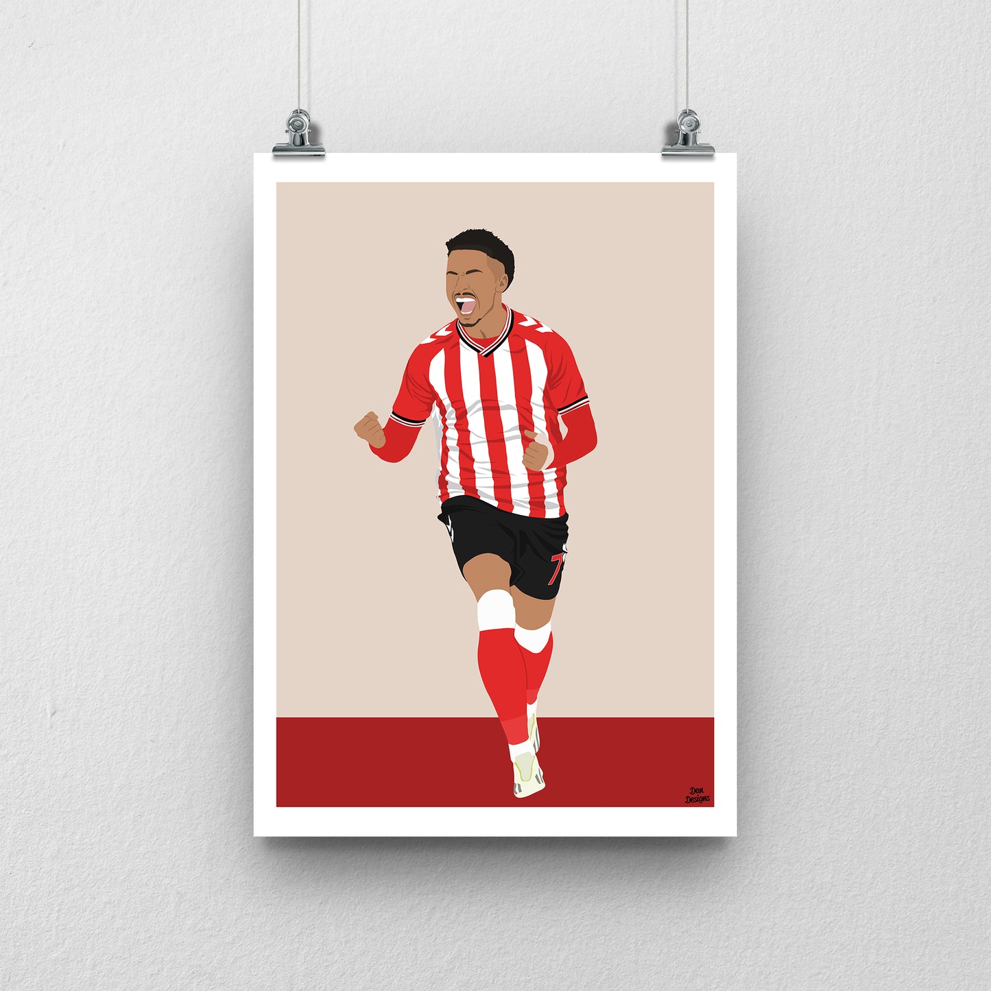 Chemsdine Talbi Sunderland Print – Football Artwork