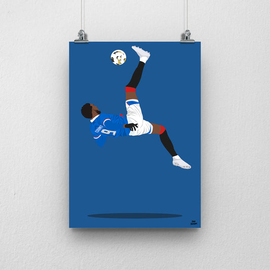 Youssef Chermiti Print – Rangers Forward Artwork