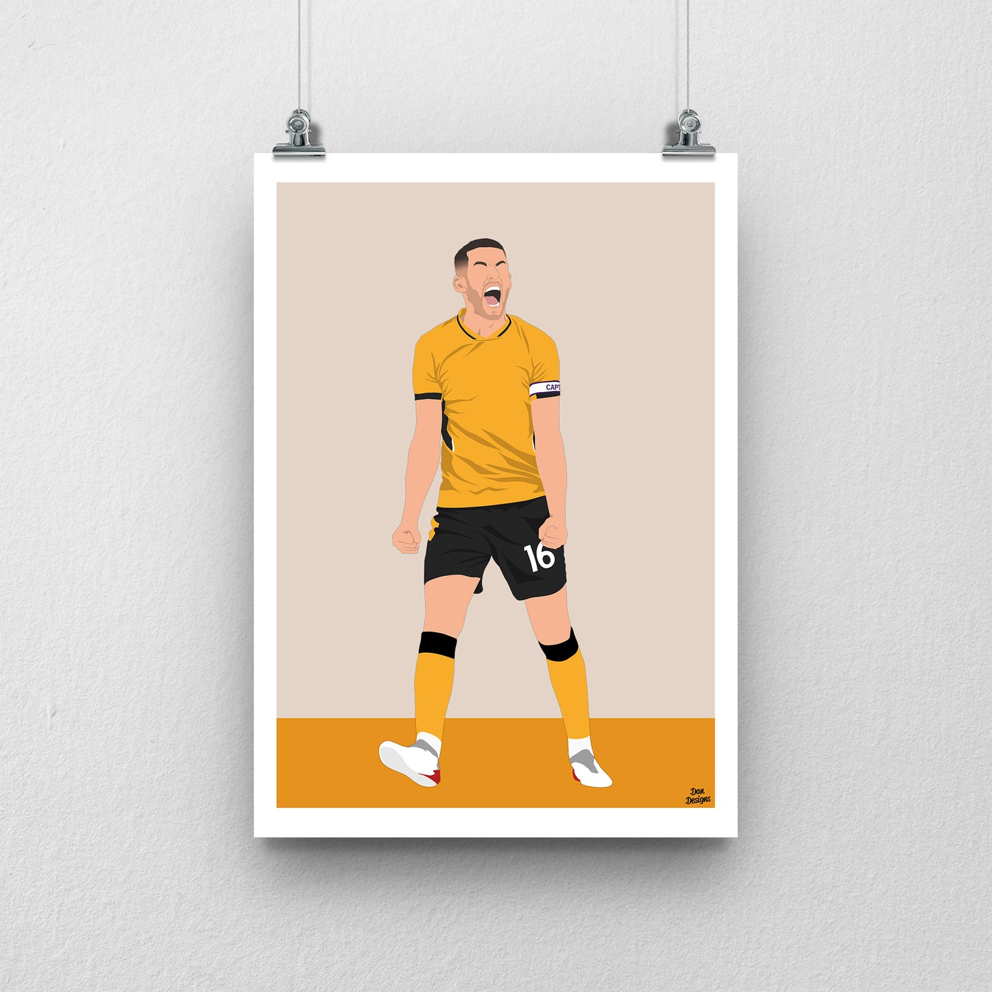 Conor Coady Print – Wolves Football Poster