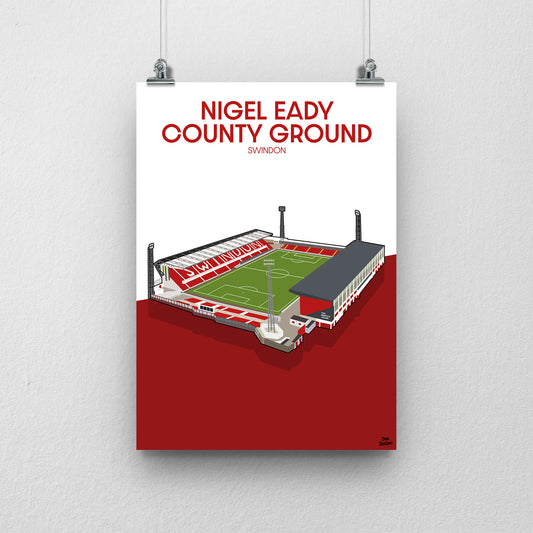 The County Ground Stadium Print - Swindon Town Football poster