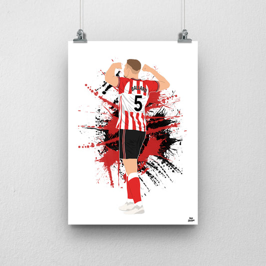 Dan Ballard Print | Sunderland AFC Premier League Poster