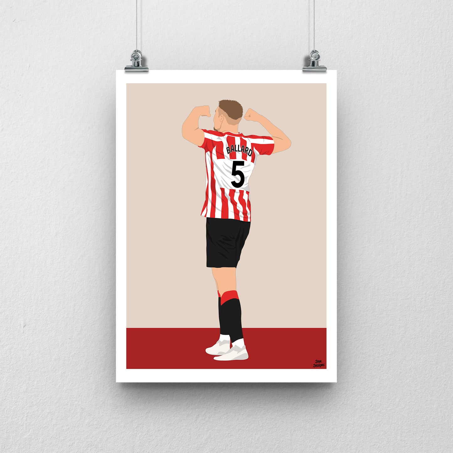 Dan Ballard Print | Sunderland AFC Premier League Poster