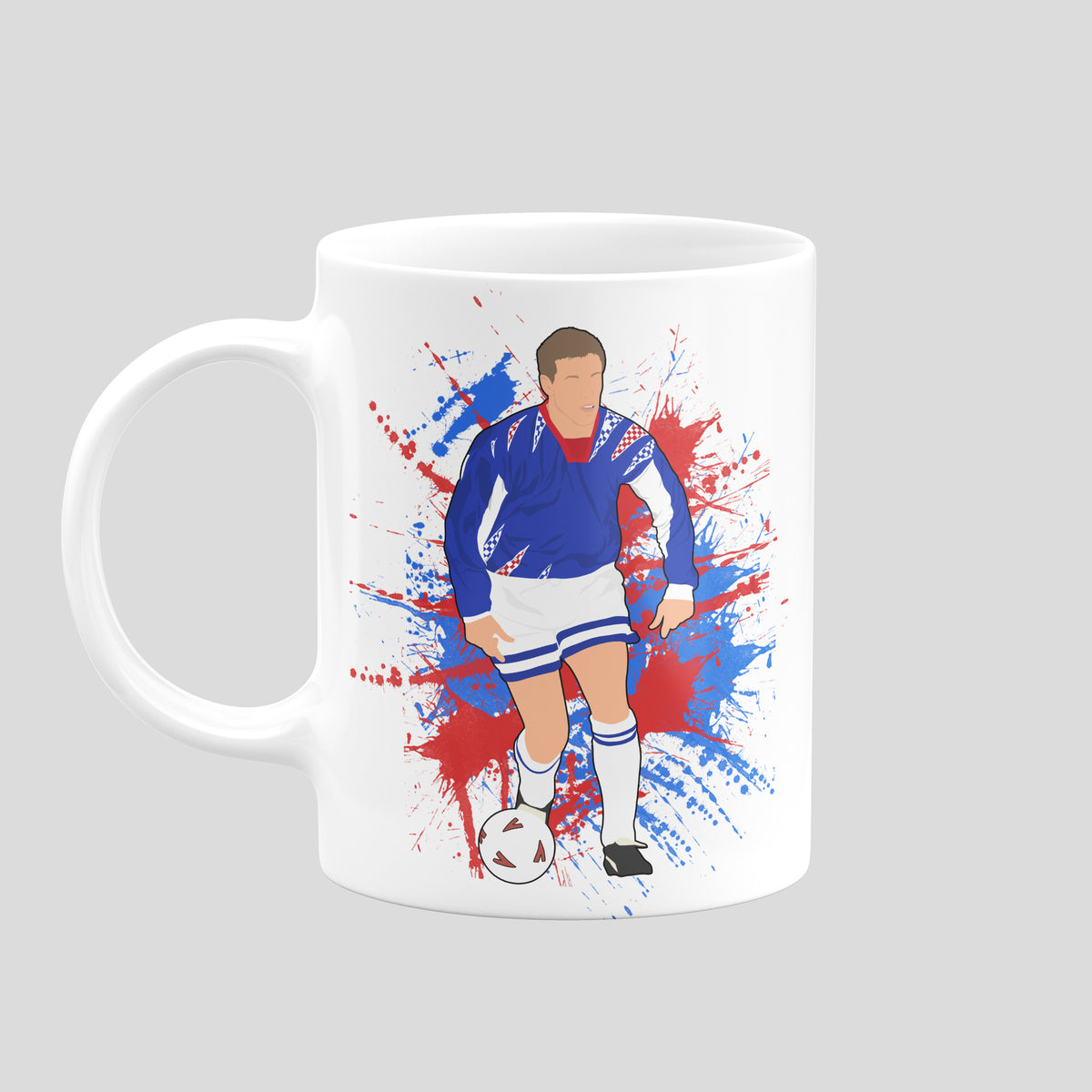 Darren Edmondson Carlisle United football artwork on a white ceramic mug