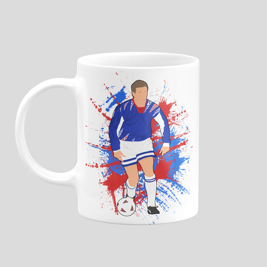Darren Edmondson Carlisle United football artwork on a white ceramic mug