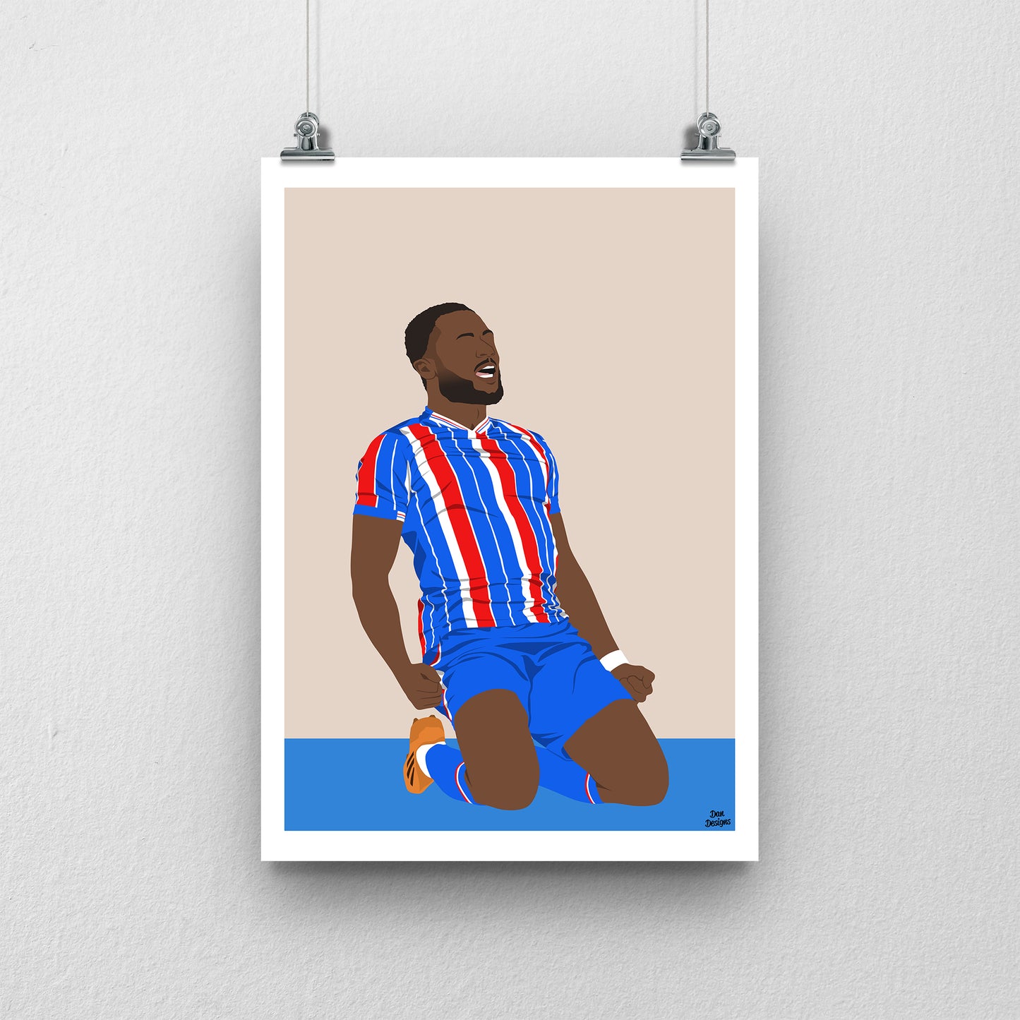 David Ajiboye Carlisle United Print – Official Artwork