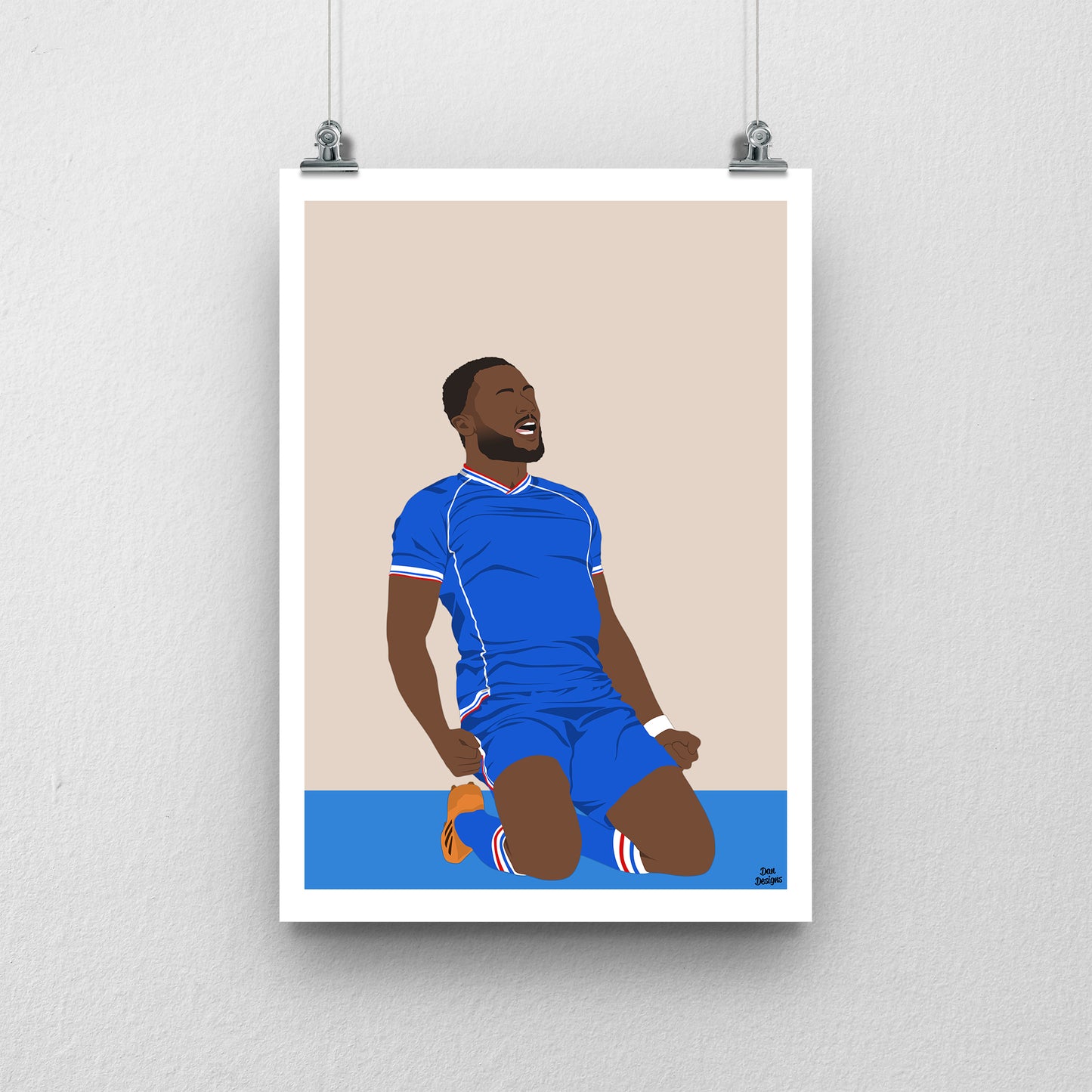 David Ajiboye Carlisle United Print – Official Artwork