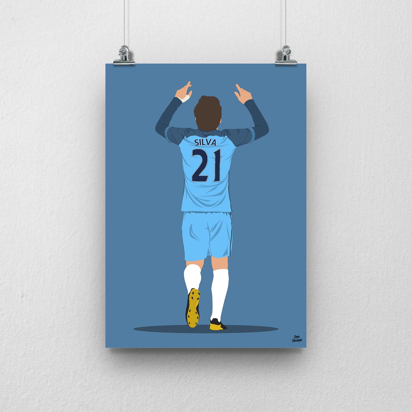 David Silva Manchester City Print – Football Artwork