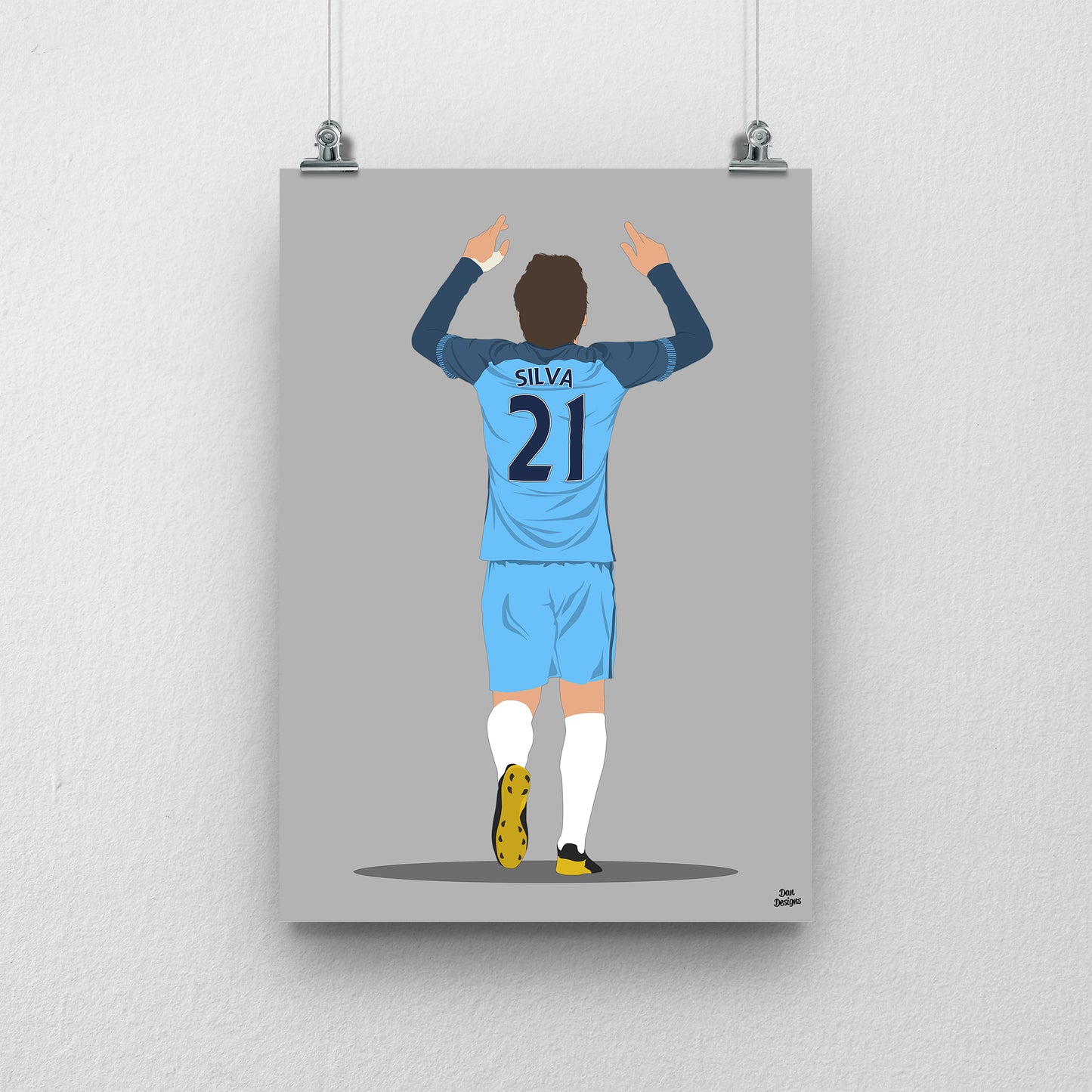 David Silva Manchester City Print – Football Artwork