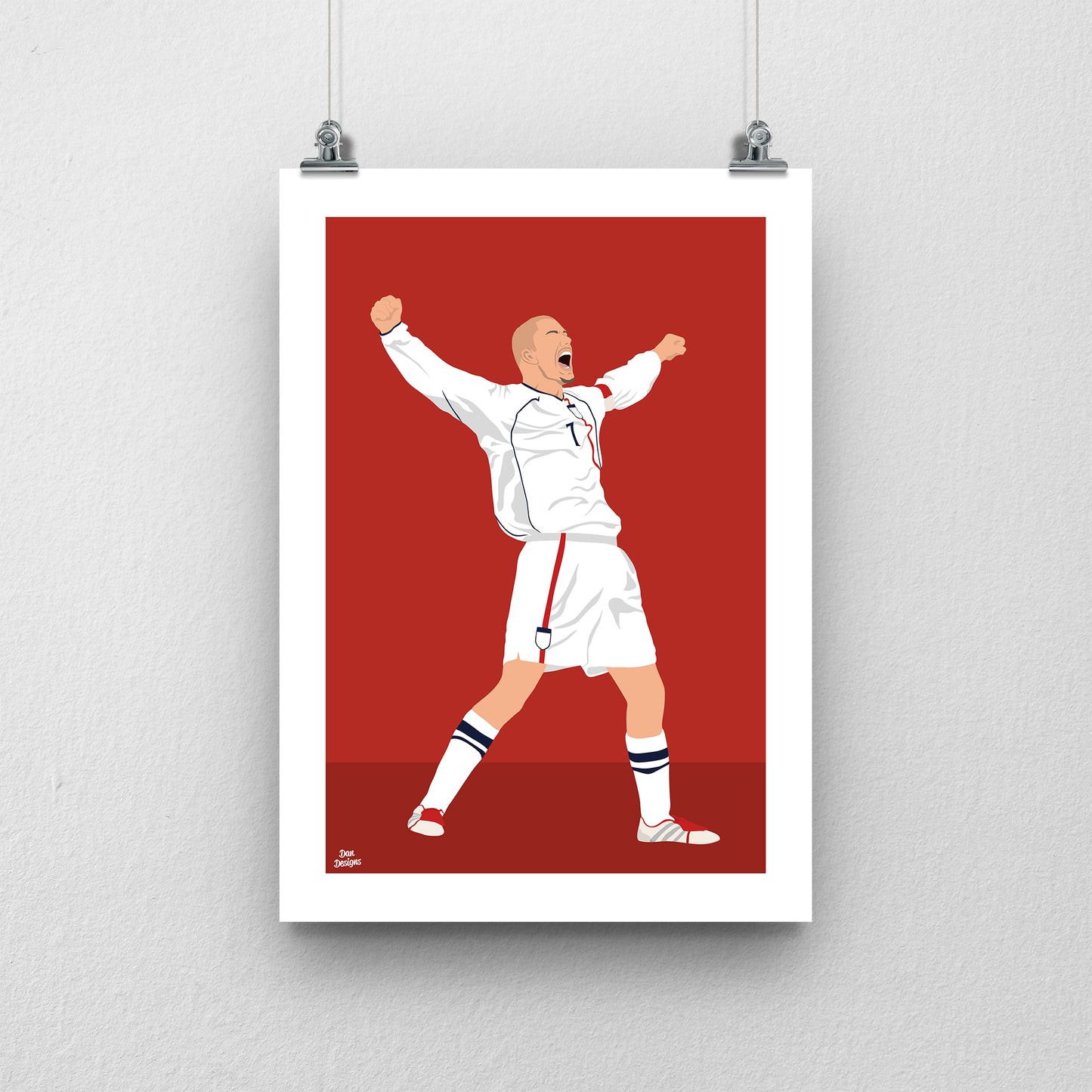 David Beckham England Print – Greece Free Kick Artwork