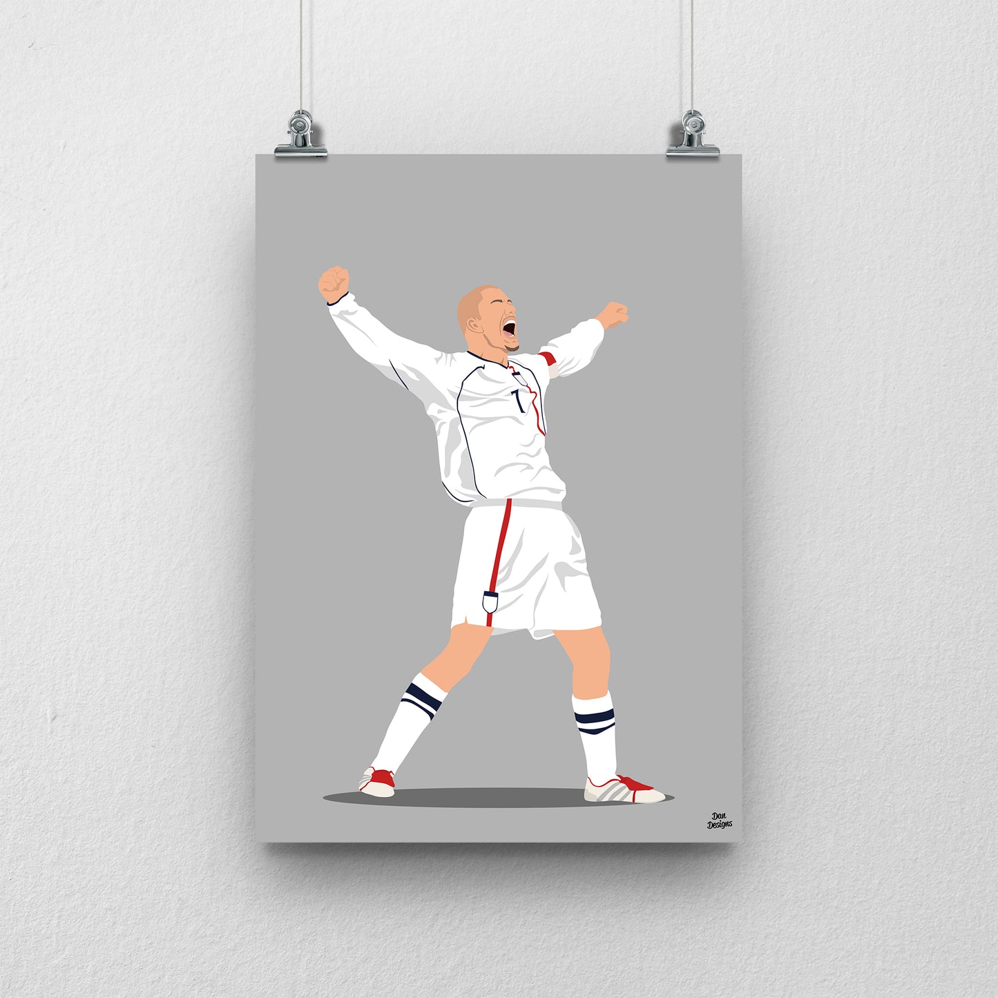 David Beckham England Print – Greece Free Kick Artwork