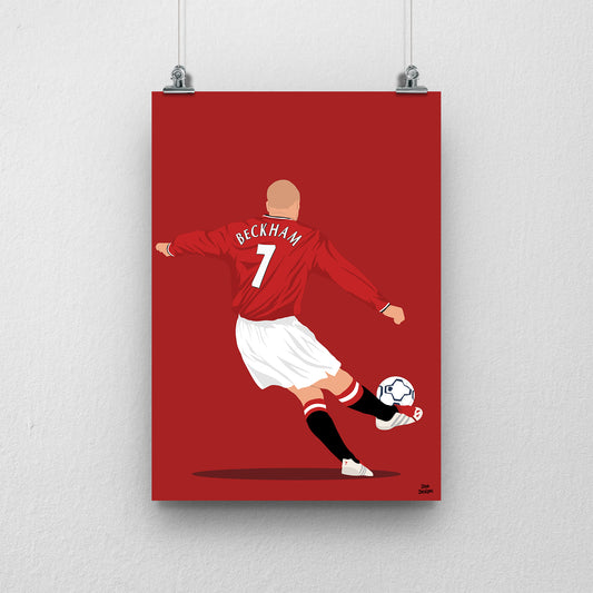 David Beckham Manchester United Print – Football Artwork