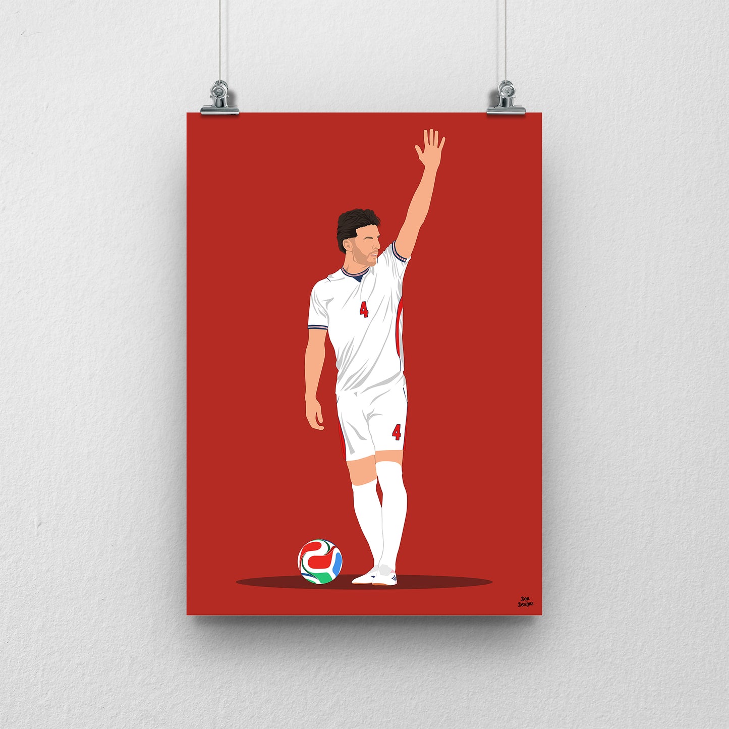 Declan Rice England Print – England World Cup 2026 Artwork