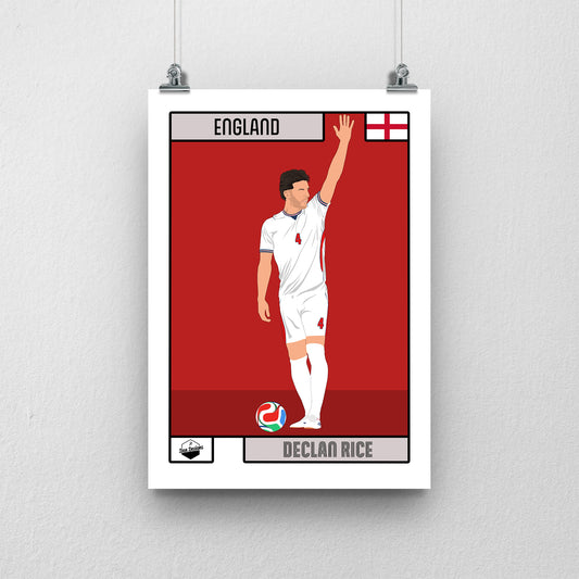 Declan Rice England Print – England World Cup 2026 Artwork