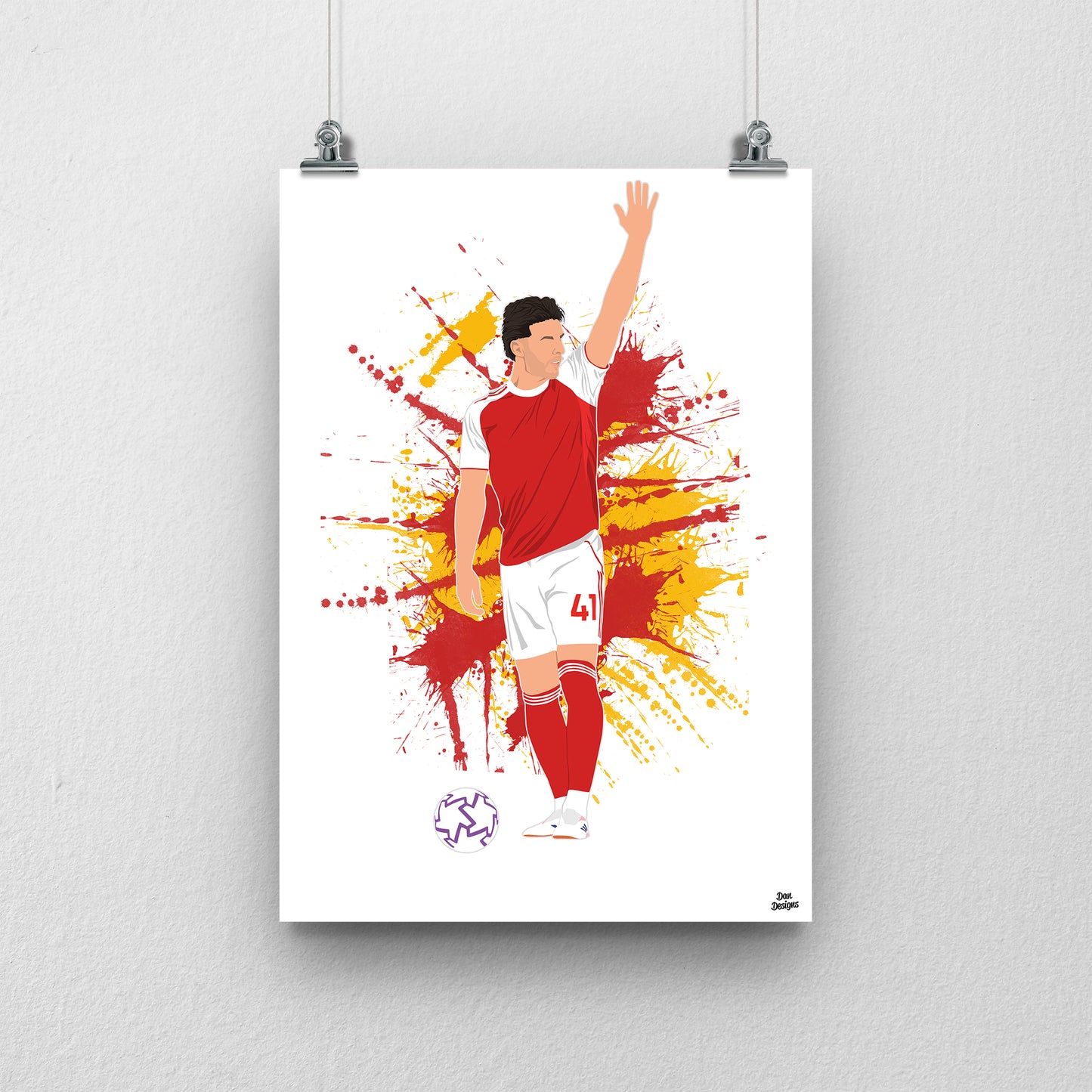 Declan Rice Arsenal Print – Midfield Leader Football Artwork
