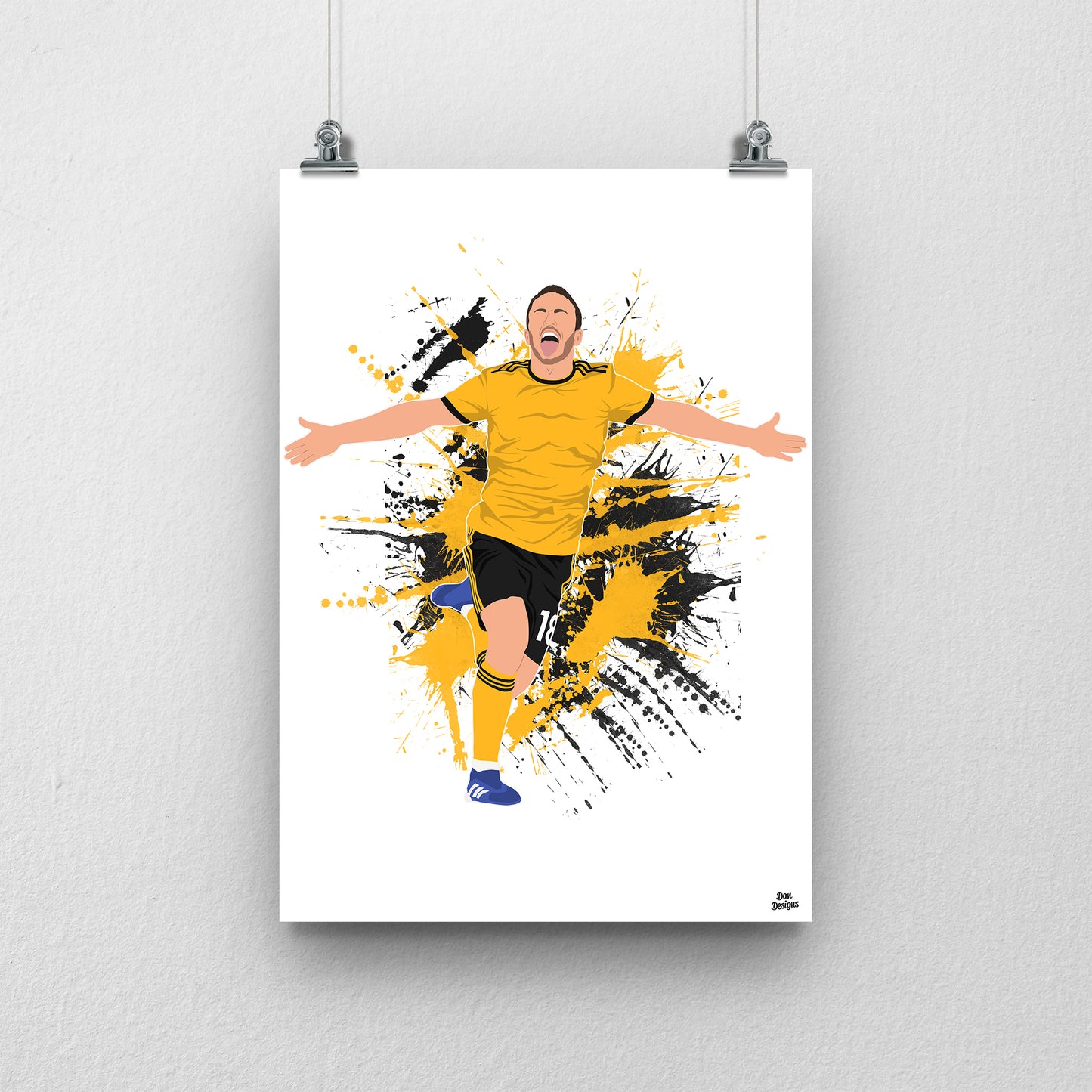 Diogo Jota Print – Wolves Forward Artwork
