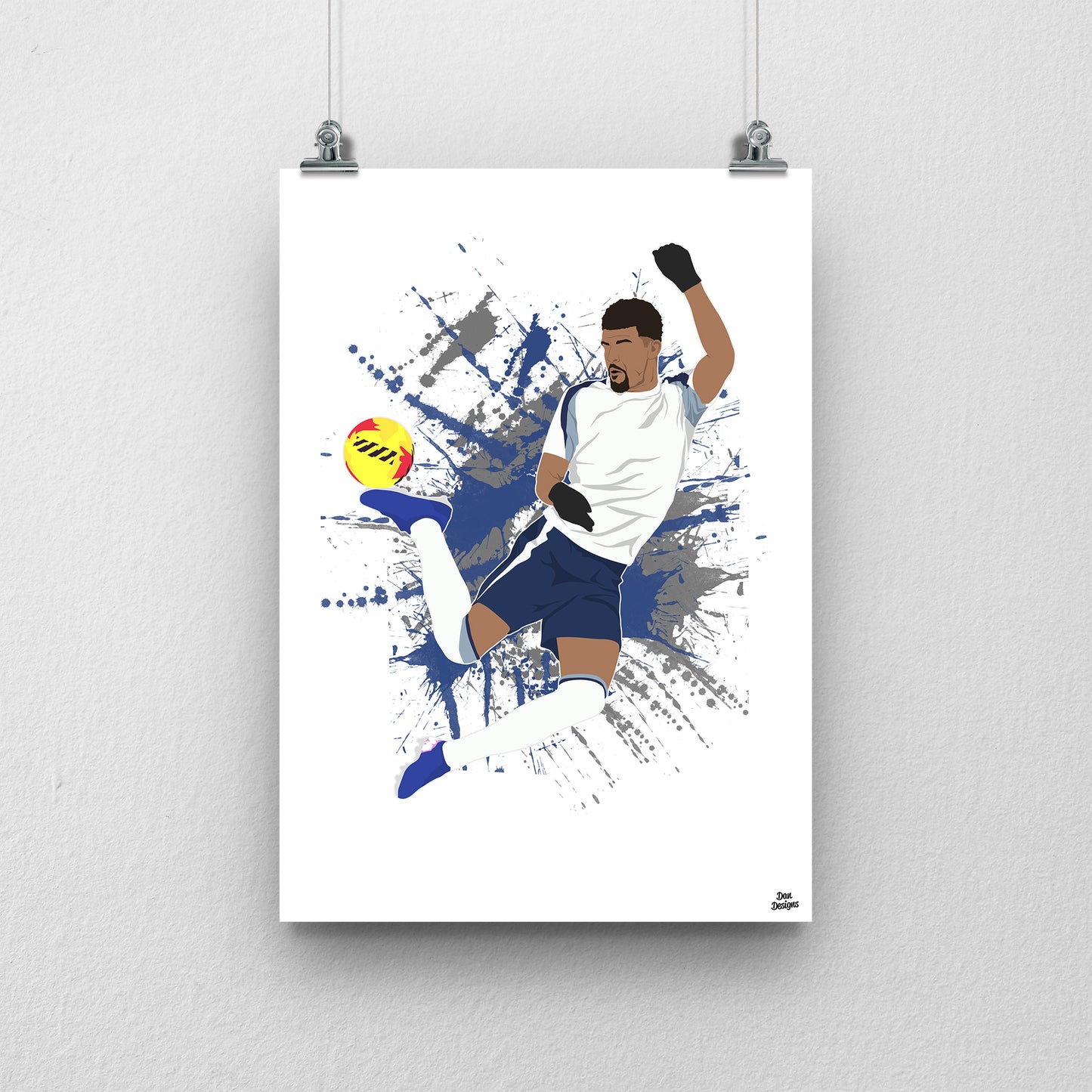 Dominic Solanke Print - Spurs Scorpion Kick Poster