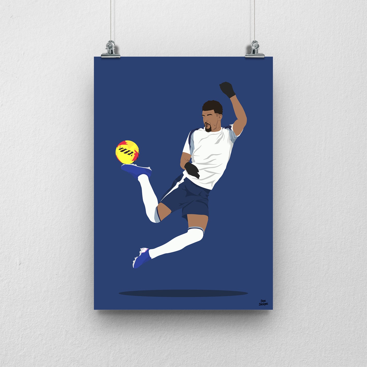 Dominic Solanke Print - Spurs Scorpion Kick Poster