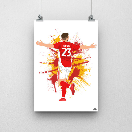 Aaron Drinan Swindon Town Print – Official Football Artwork