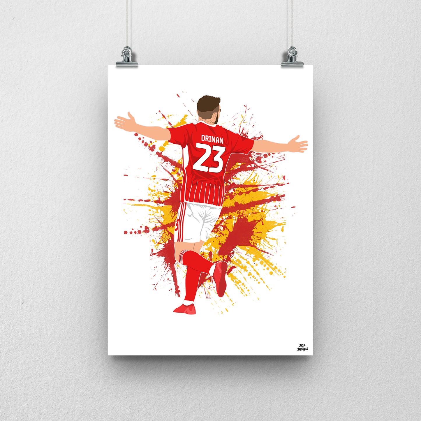 Aaron Drinan Swindon Town Print – Official Football Artwork