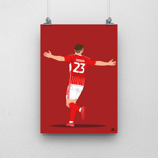 Aaron Drinan Swindon Town Print – Official Football Artwork