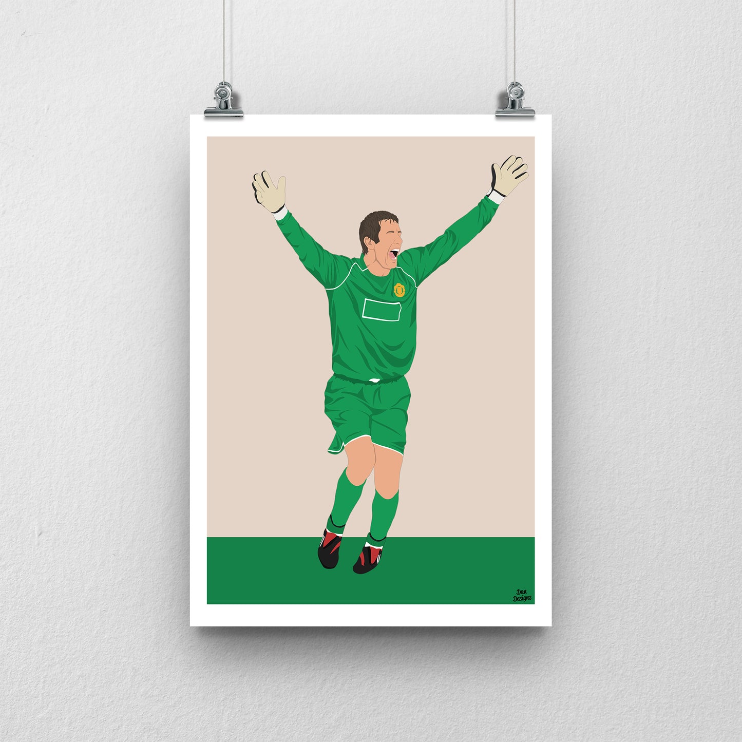 Edwin van der Sar Manchester United Print – Champions League Final Penalty Save
