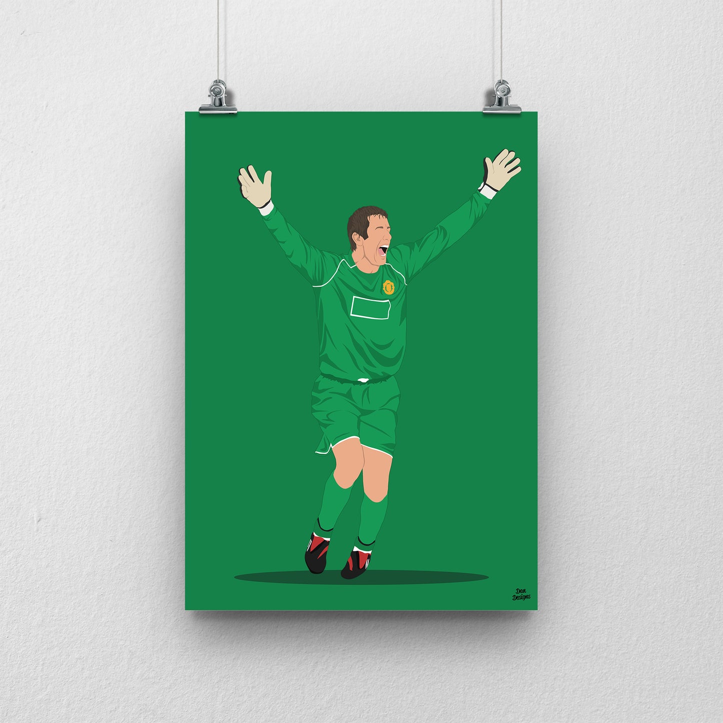Edwin van der Sar Manchester United Print – Champions League Final Penalty Save