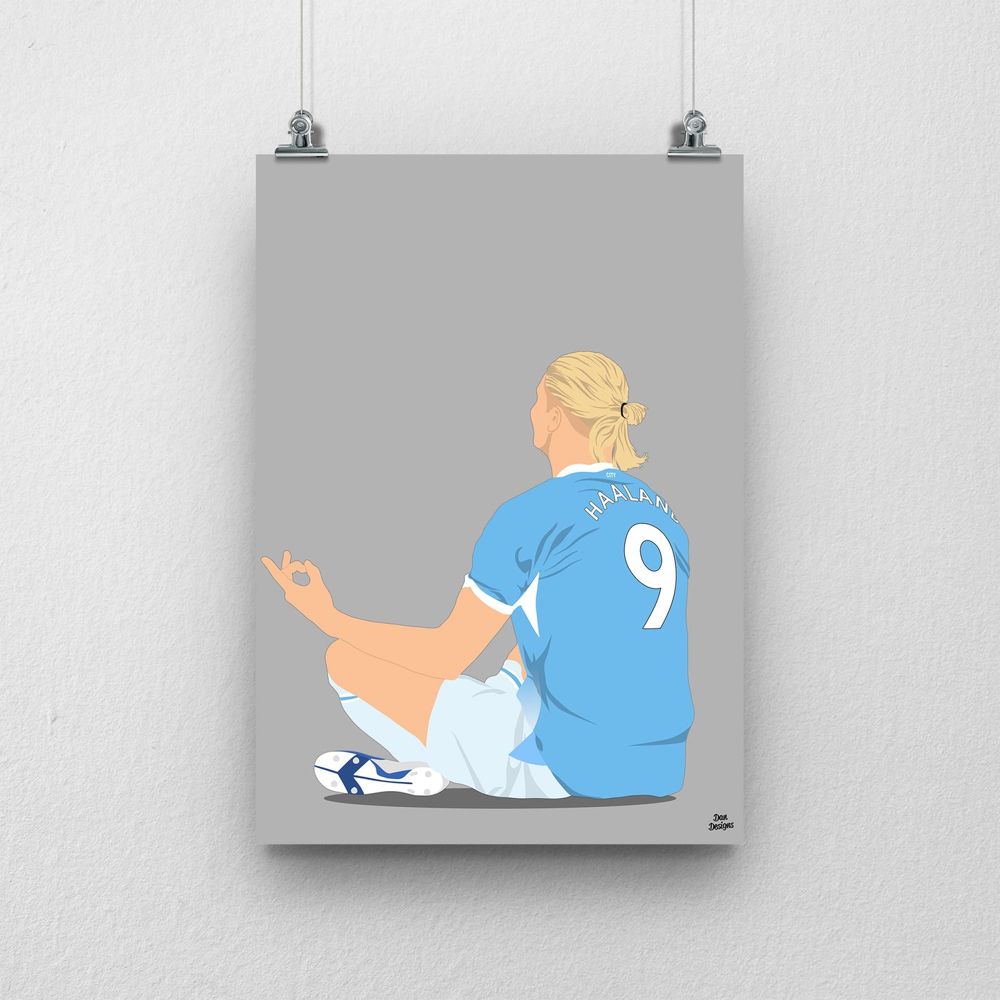 Erling Haaland Manchester City Print – Football Artwork