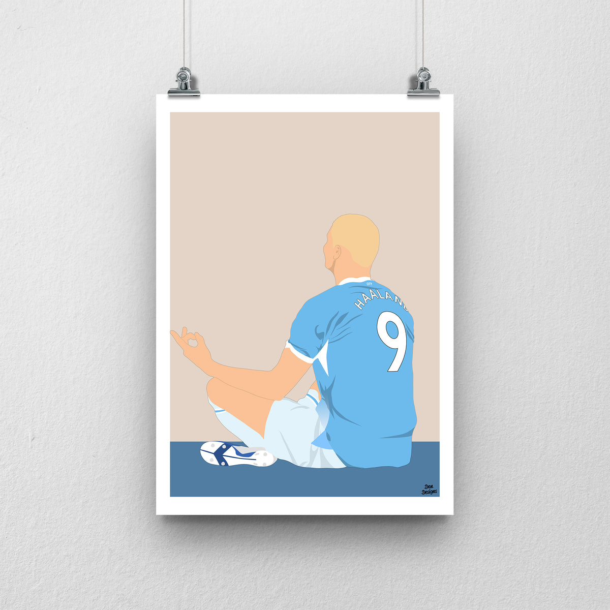 Erling Haaland Manchester City Print – Football Artwork