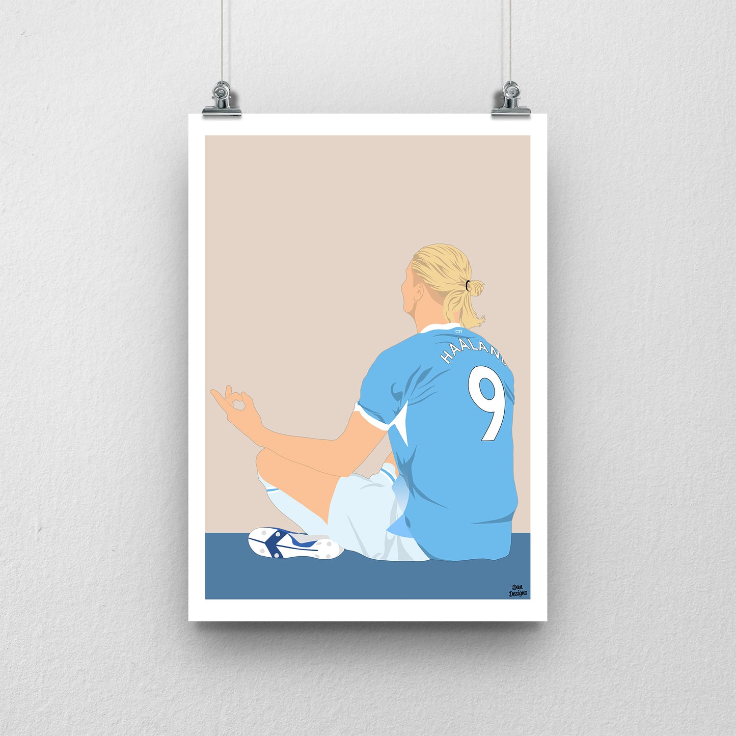 Erling Haaland Manchester City Print – Football Artwork