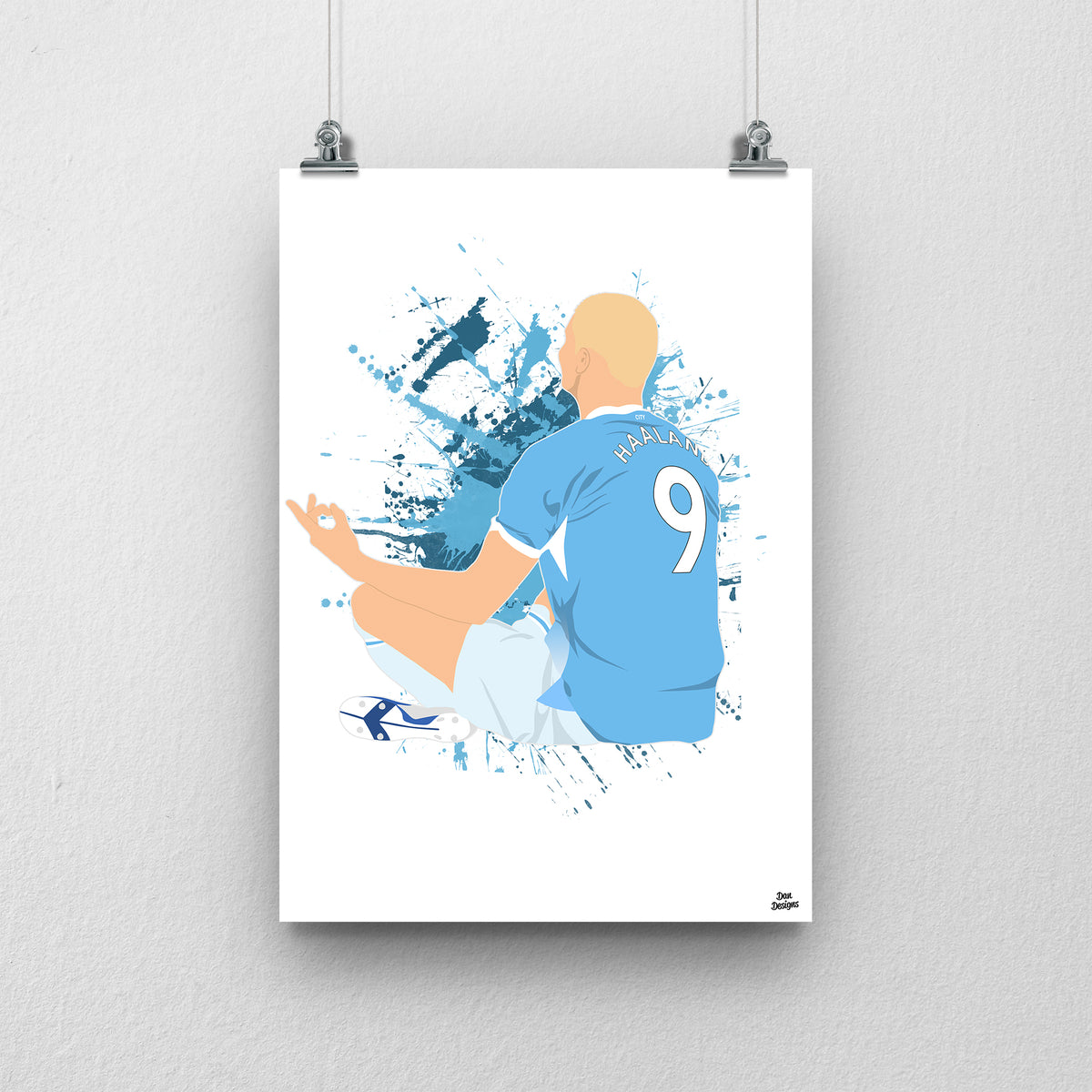 Erling Haaland Manchester City Print – Football Artwork
