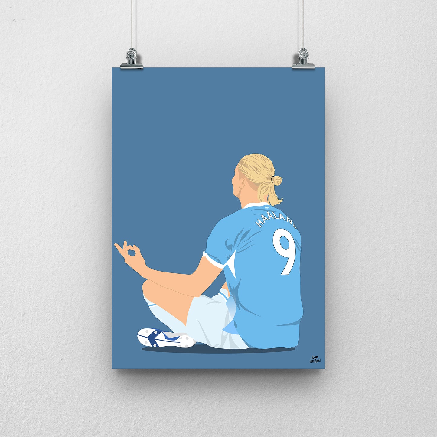 Erling Haaland Manchester City Print – Football Artwork