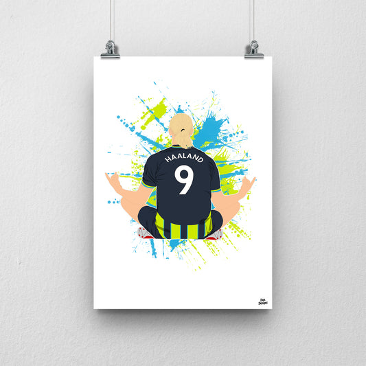 Erling Haaland Away Kit Print