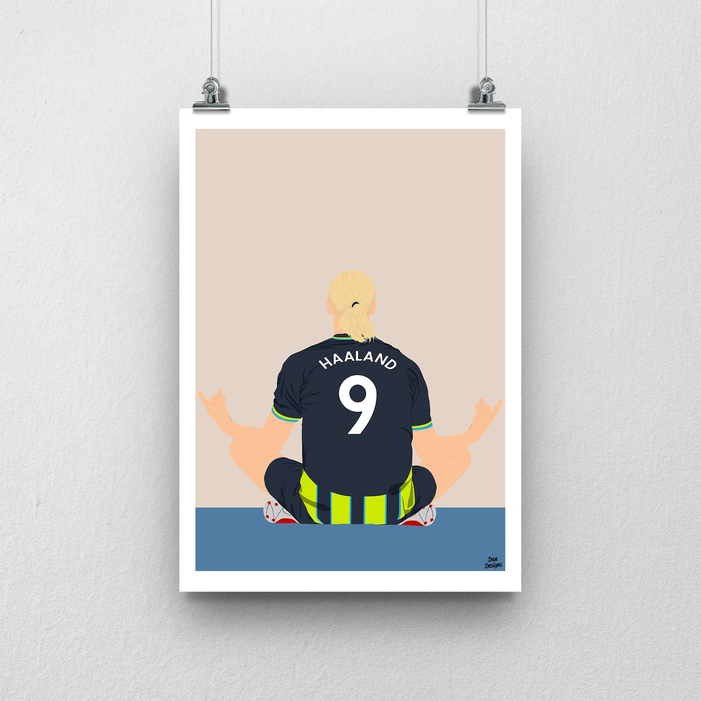 Erling Haaland Away Kit Print