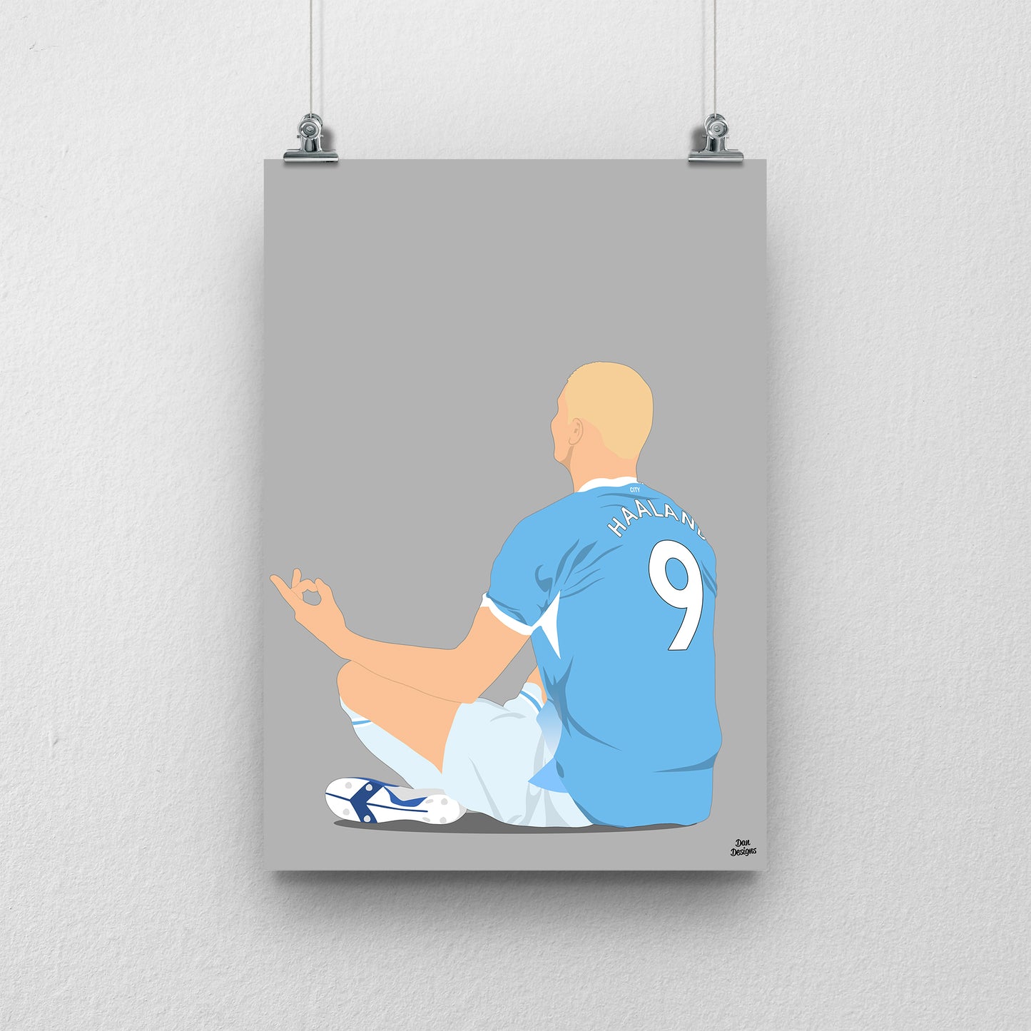 Erling Haaland Manchester City Print – Football Artwork