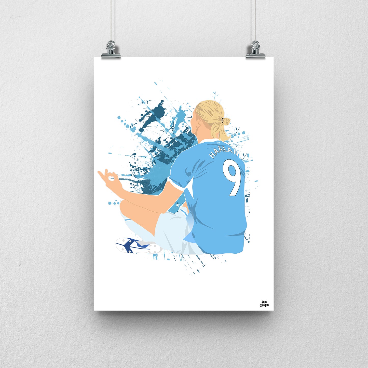 Erling Haaland Manchester City Print – Football Artwork