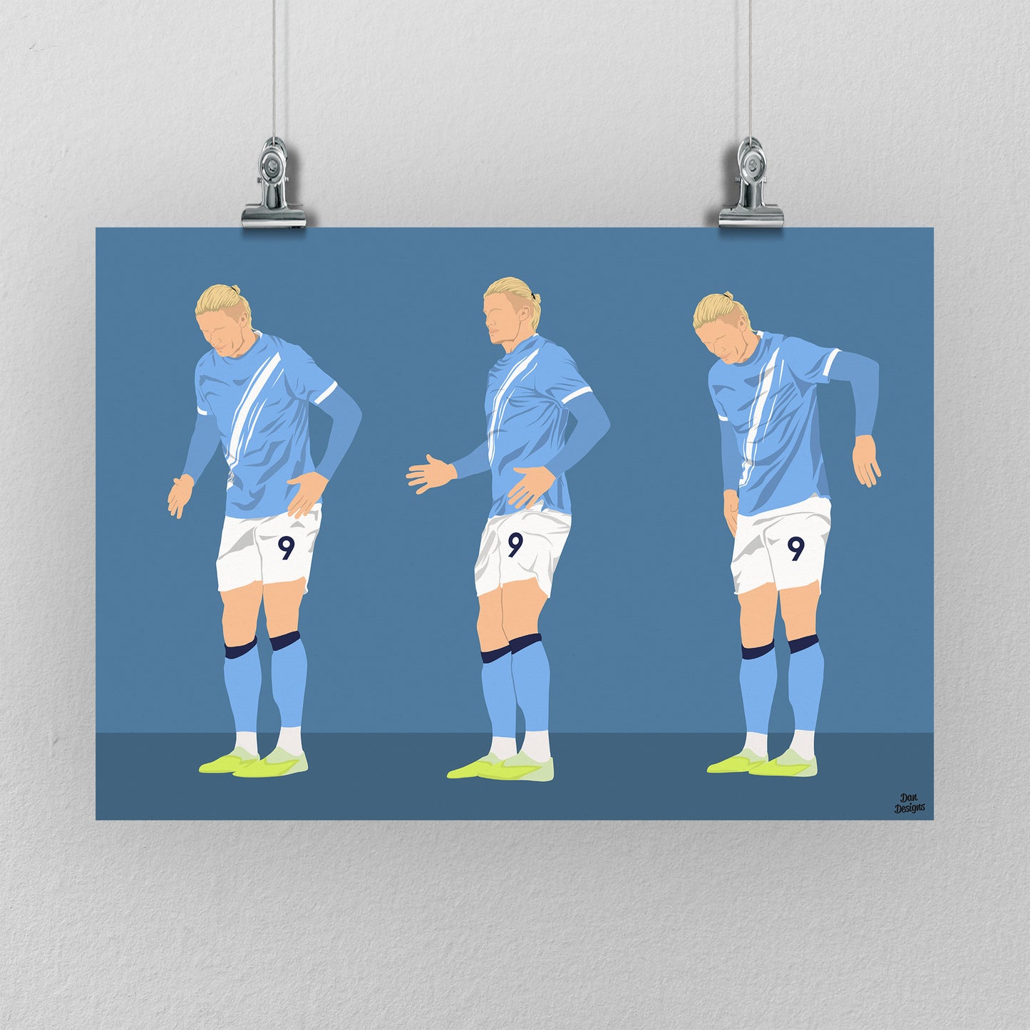 Erling Haaland Robot Celebration Print – Football Artwork & Poster Design