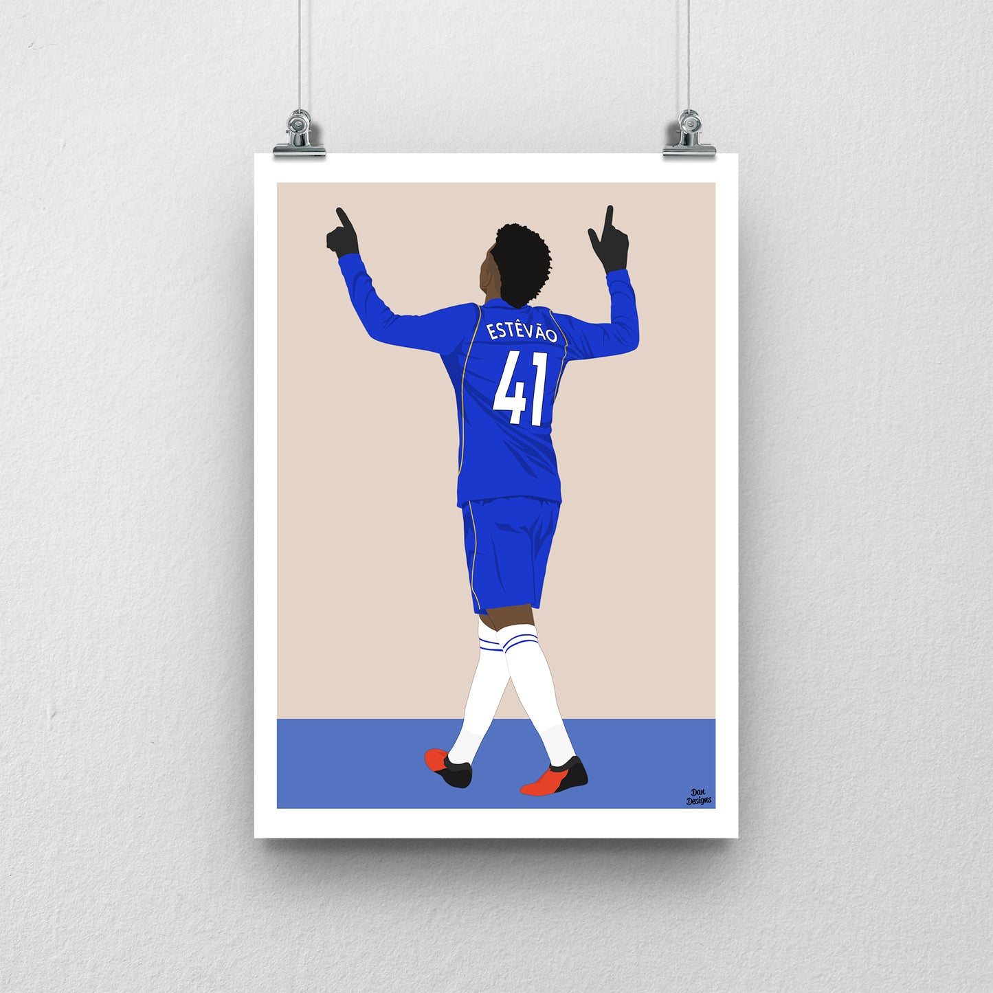 Estevao Chelsea Print – Football Artwork & Poster Design
