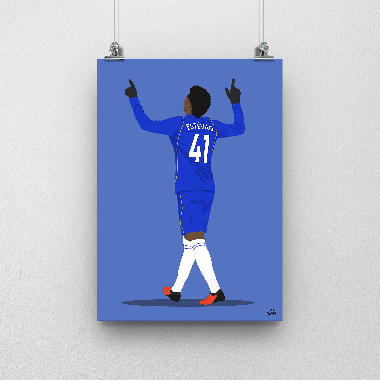 Estevao Chelsea Print – Football Artwork & Poster Design