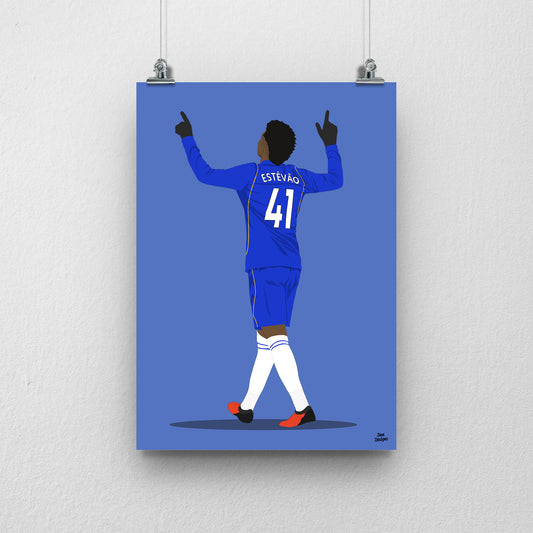 Estevao Chelsea Print – Football Artwork & Poster Design