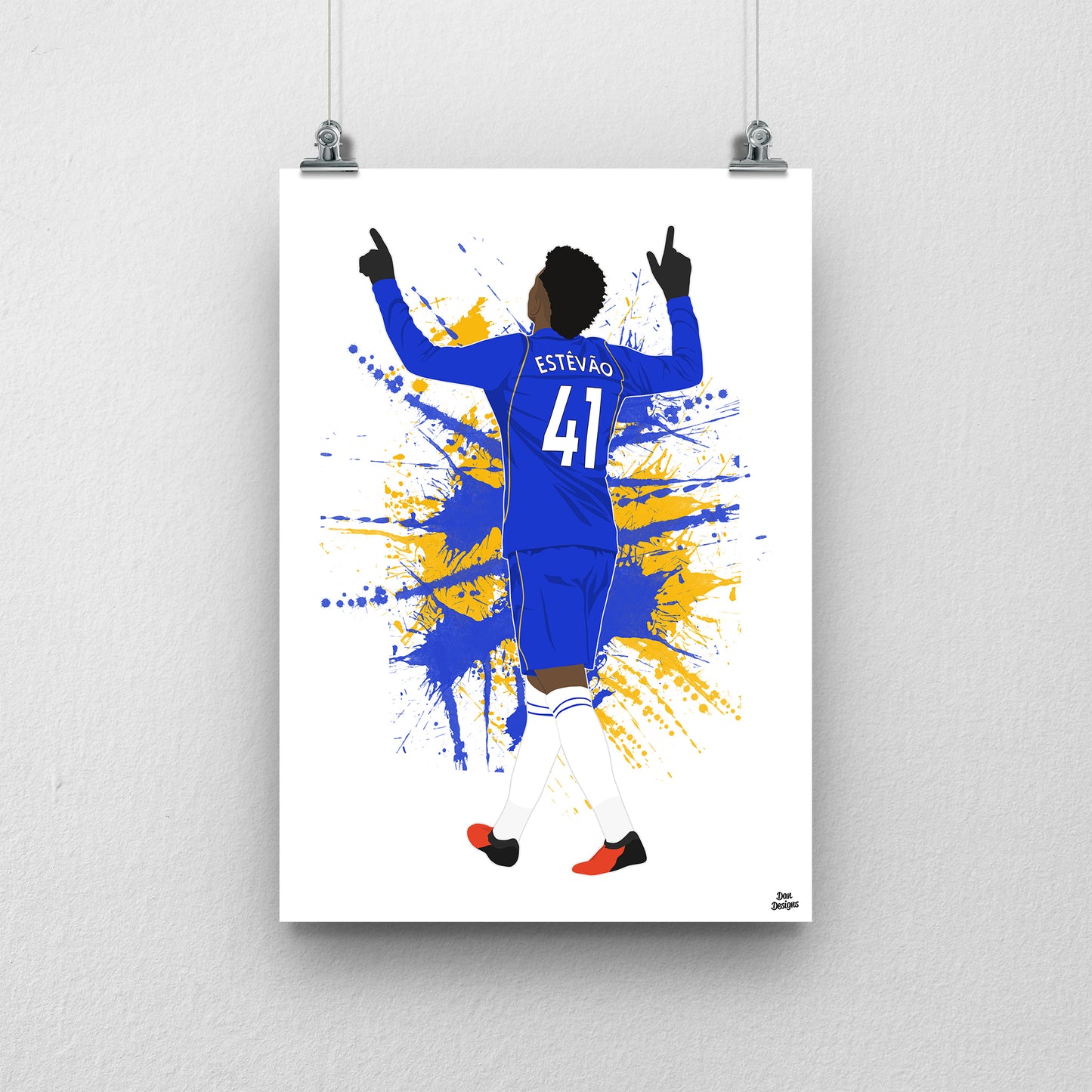 Estevao Chelsea Print – Football Artwork & Poster Design