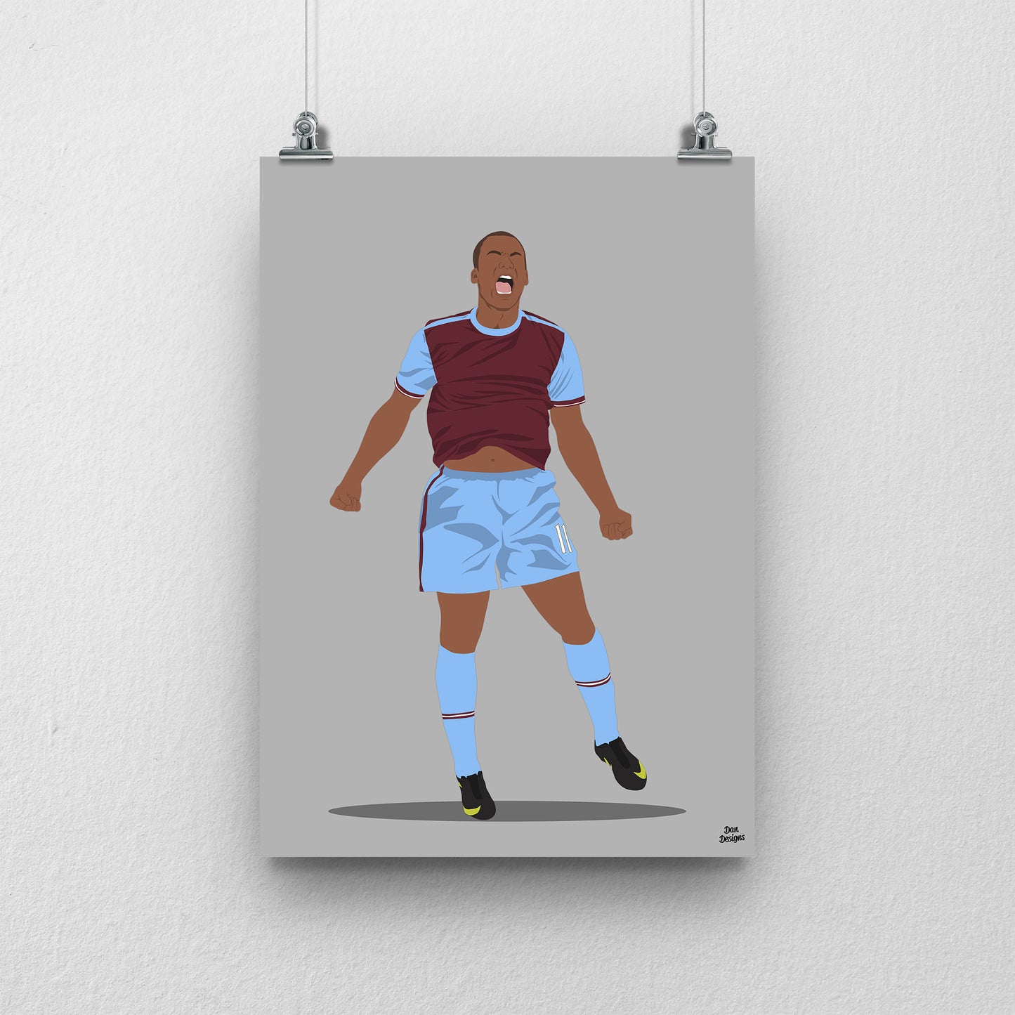 Gabby Agbonlahor Aston Villa Print – Football Artwork