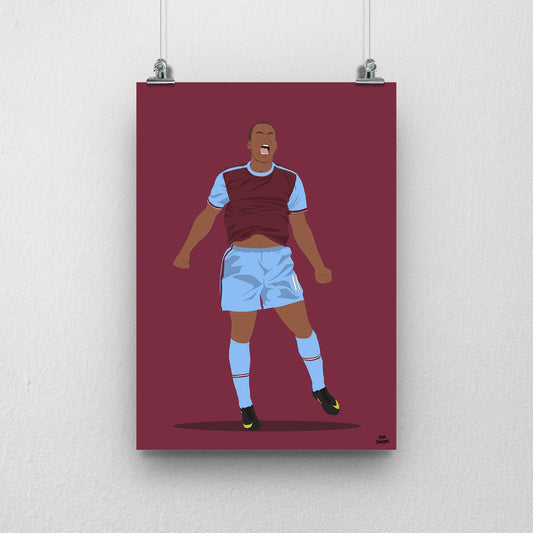 Gabby Agbonlahor Aston Villa Print – Football Artwork